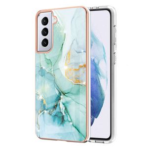 Für Samsung S24 Ultra New S23 Fe Doppelseiten beschichtete IMD Electroplated Marble A55 Fall