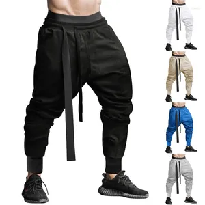 Men's Pants 2024 Casual Solid Waffle Male Hip Hop Streetwear Track Joggers Trousers Fashion Harajuku Men
