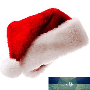 Cappello classico di Natale per adulti bambini densi tappeti da berretto bianco da santa rosso caldo ornamenti decorativi per cappello da festa di Natale cappello da regalo di Natale 301q 301q