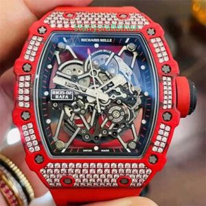 Richamills Watches RM Tourbillon Wristwatch Top Copy Richamills Mens Series RM3502 Carbon Fiber Original Diamond Automatic Mechanical Mens Watch RM WN-4TGB