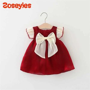 Girl's Dresses Newborn Girl Summer Dress Red Mesh Baby Princess Christmas Big Bow Bunny H240527