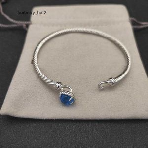 Luxury bracelet women charm jewlery designer for woman cuff bangle twisted pearl head vintage cable bracelet wire christmas gifts silver plated trendy