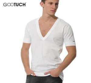 2017 Summer Modal Deep V Neck Men039s Undershirts Short Sleeve Undershirt Men White TShirt Plus Size 4XL 5XL 6XL Top Tees G303065365
