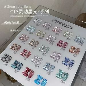 24pcs Glitter UV jel payetler Oje kiti jöle jel Kedi gözü jel vernik toptan 15ml pastel tırnak jel cilası seti 240523