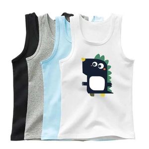 Tank Top 2023 Summe Children Vests for Boys Clothing Cartoon Dinosaur Print Kids Sport Causal Tank Tops Baby Cute Clothes Y240527
