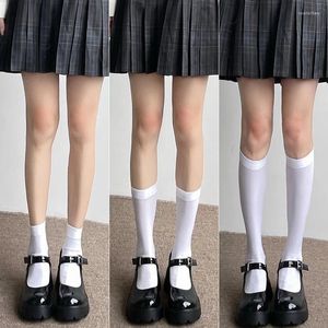 Kadın Çorap Beyaz Siyah Naylon Diz Yüksek Çoraplar JK Lolita Kalça Japonya Tarz Okul Kız Uzun