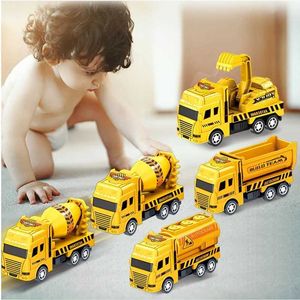 Diecast Model Cars Diecast Model Cars 4 pieces of Warrior engineering vehicle models diecasting car toys excavator mixer childrens education toys game vehicl