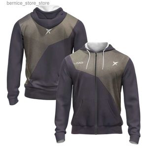 Herrtröjor tröjor faller herr mode tröja 3d tryckta mönster tennis sport överdimensionerad hoodie trendig jacka harajuku gata blixtlås kläder q240528