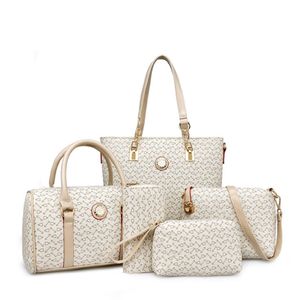 Pink Sugao Designer Handbag Women Tygväska 5st Set High Quality Pu Leather Handbag Fashion Bags Messenger Crossbody Shoulder Bag 281i
