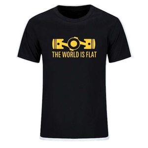 Men's T-Shirts New Summer World is a flat engine short sleeved custom T-shirt with a new style mens O-neck cotton T-shirt in EU sizeL2405