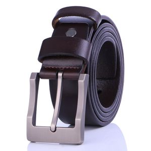 Fashion men Belt Cowskin genuine leather belt Needle Buckle man belt 105cm-125cm male jeans strap belts 219P