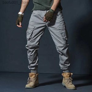 Men's Pants High Quality Cotton Fashion Camouflage Casual Tactical Cargo Pants Streetwear Harajuku Joggers Men Clothing Trousers Q240529