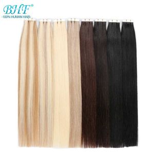 Hår wefts BHF -tejp för att förlänga mänskligt hår rakt 613# blondband för att förlänga 20st remy tejp för hårförlängning Q240529