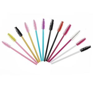 Wholesale Good Quality Disposable 50 PCS/Pack Crystal Eyelash Makeup Brush Mascara Wands Lash Extension Tools Glitter Eyelash