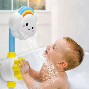 New Cloud Rainbow Bathroom Toys Clouds Model Baby Bath Sprinkler Water Toy Cute Spray Shower Kids Gift L2405