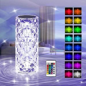 Tischlampen Levang RGB Kristalllampe 16 Farben 4 Modi Diamond Touch Control Schlafzimmer Wohnzimmer