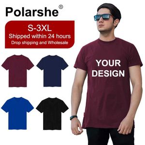 Men's T-Shirts 100% Cotton Customized Mens Summer T-shirt Making Your Design/Printing Mens Unisex O-Neck Top of the line T-shirt Printing Original Design Gifts S2452906