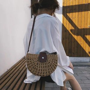 Shoulder Bags YourSeason Ladies Messenger 2024 Korea Fashion Woven Straw Bag Casual Women Holiday Beach Crossbody