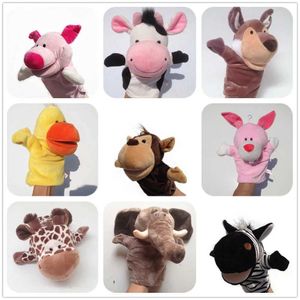 Finger Toys Stuffed Plush Animals Toys Hand Finger Story Puppet Dolls Educational Baby Toys Lion Elephant Bunny peluche Children Gifts d240529