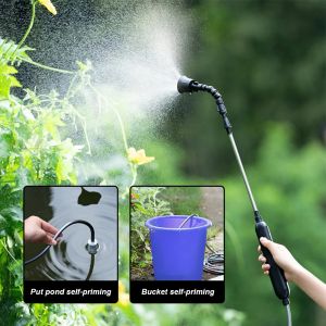 USB -uppladdningsbar gräsmattor med teleskophandtagelektrisk trädgårdssprut Lagmatta elektrisk sprayer för trädgårdsrengöring