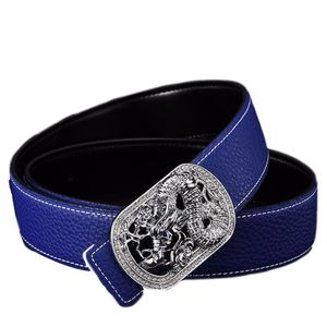 Cintos de couro masculino Moda de fivela suave 3 8cm Men Belt High Quality 223z