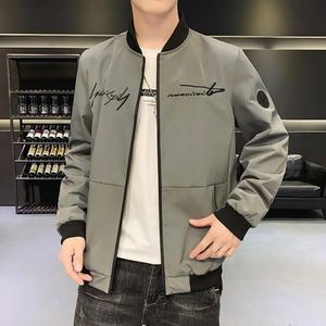 Jackets Men Solid Color Bomber Jacket Spring Autumn in Outerwear Baseball Jackets Outdoor Clothing Male 240513