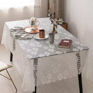 Tala de mesa elegante translúcido branca de renda vintage Tocada de mesa decorativa para jantar decoração de festa de casamento em casa el #s
