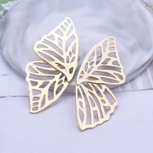 Stud Hot Sale Hollow Big Farterfly Stud Earring For Women Metal Angel Wing Pendant Ear Statement smyckesfest Julpresent