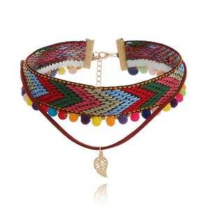 Naszyjniki modowe dla kobiet bohemian boho futra kulka kwiat Choker Naszyjnik gotycki tatuaż biżuteria