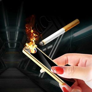 Tändare mini elektronisk USB-ljus typ-C uppladdningsbar volframtråd Flamös ljus vindtät och rök minskar elektrisk cigarettändare gåva S2452907