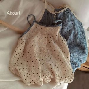 Cute e belle, eleganti, bretelle di cotone per bambini coreane, tute sciolte, abiti da bambino per bambini estivi L2405