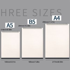 Flip-up Type Coil Notebook Thickened Grid Line a4/A5/B5 Notepad with PP Cover Writing Pads Office School Supplies