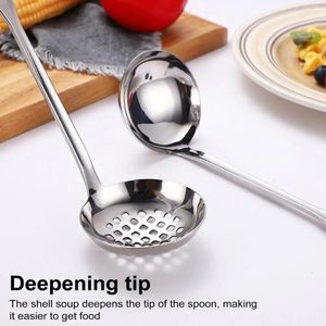 Spoons Rust-proof Skimmer Spoon Durable Stainless Steel Soup Ladle Set For Kitchen Cooking Utensil Banquets