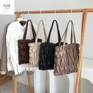 Shoulder Bags Casual Ruched Large Capacity Totes Designer Women Handbags Luxury Soft Pu Leather Bag Lady Shopper Female Big Purse