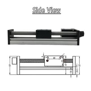 Synchronous Pulley Linear Rail Kit Sliding Table SFU1204/1605/1610 100-1000mm Stroke 1.2-3Nm Side NEMA 23 Stepper Motor Driver