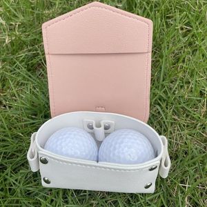 Golfbollficka match färggolfspåse för män pu läder golf boll förvaring ficka golfväska verktyg påse sport
