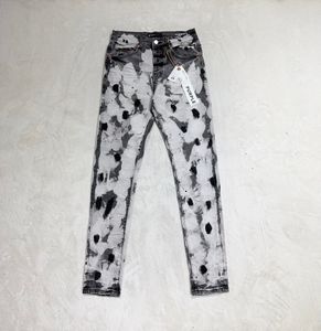 Purple marka dżinsy 24ss Nowe projektant dżinsy Męskie modne mody plusk-drukowanie dżins
