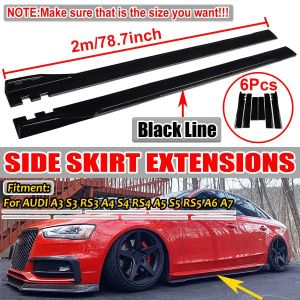 2m bilens sidokjol splitter winglet sidovinge stötfångare läpp för vw för golf mk5 mk6 mk7 cc för ford för mustang för fokus rs st