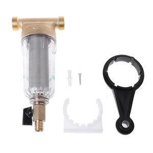 6 poäng Front Purifier Copper Lead Water Filter Filter Home Dust Rostless Mesh Faucet 240529