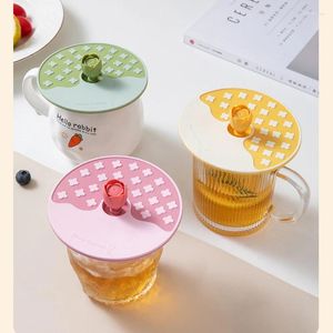 Lagerflaschen Tasse Deckel Lebensmittelqualifiziert Kieselgelkeramik Versiegelter staubdichter Becher Universal Tee separat verkauft