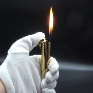 Lighters Creative Metal Bullet Lost z laserowym światłem Butan Gas Windproof Flame Lighterters Nowator Gadżet Wojskowy Addictive S24530