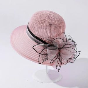 Beralar Kadın Yaz Büyük Memlu Güneş Şapkalar Bayanlar Fahsion Çiçek Kovası Tatil Plajı Şapkası Modaya Modaya Göre Patchwork Fedoras Caps