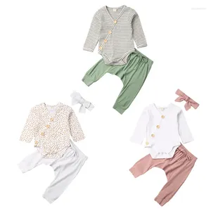 Clothing Sets 3-18M Born Infant Baby Girl Boy Tops Romper Pants Autumn Cotton Outfits Clothes