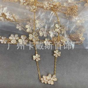 High luxury brand jewelry designedVanly Necklace for lovers Gold Plated petal White Rose Diamond Lucky BPF3