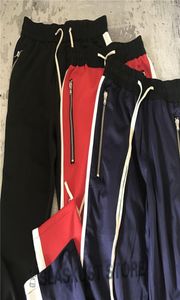 2019 Hot Stripe Jogger Zippe Pocketsankle Paneled Track Pants Gratis frakt9086646