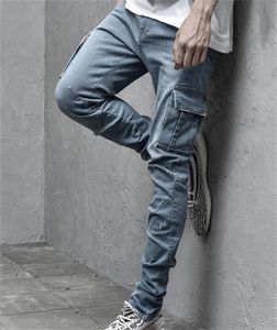 Mode mager jeans män avslappnad fickpennor byxor jeans män kläder jogger denim byxor ropa hombre casual denim byxor jeans 2105976716