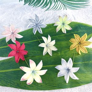 Cabelo de flores havaianos Pins Polinésia Tiare Clelip
