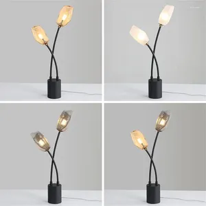 Bordslampor postmodern abstrakt glas roslampa för vardagsrum matsal elegant hem deco sovrum sovrum dekorativt ljus