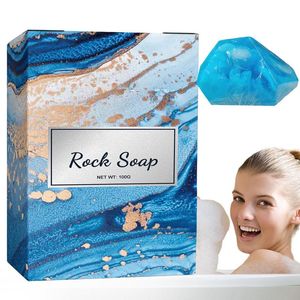 100g Rock Soapbar Body Whitening Soap Hud Bleaching Lighten Body Scrub Soap Sea Salt, Lavender, Rose, Vanilla, Peony, Lily Soap