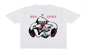 Men039s Tshirts Bladee 333 Drenaż gang czerwony światło postać Skate Hip Hop Tshirt Cotton Men T Shirt Tshirt Womens Topsmen3119997